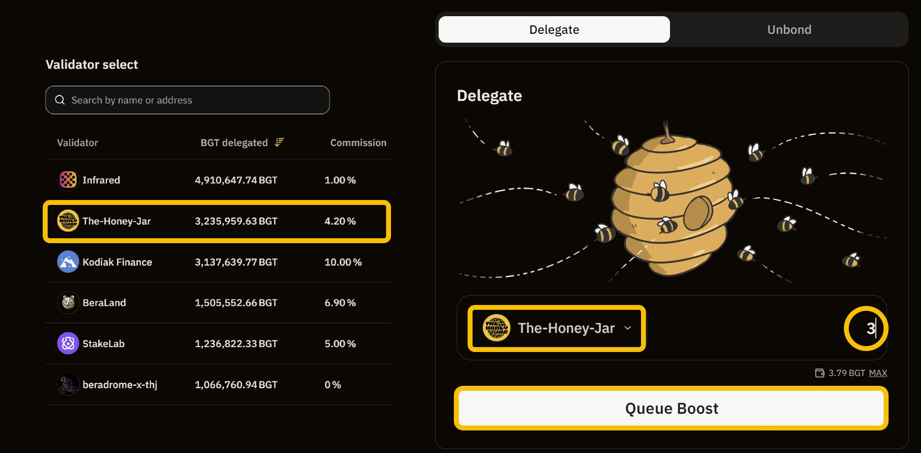 Staking $BGT